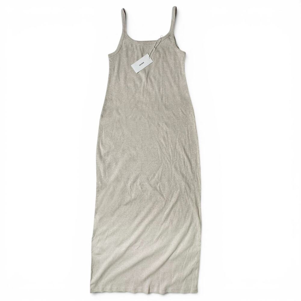 Buck Mason Surplus Rib Scoop Tank Dress Womens Size M Marled Birchwood NWT